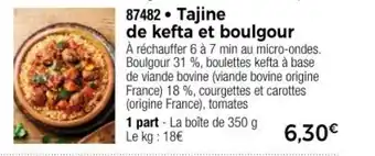 Thiriet Tajine de kefta et boulgour offre