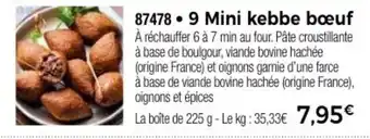 Thiriet 9 Mini kebbe bœuf offre