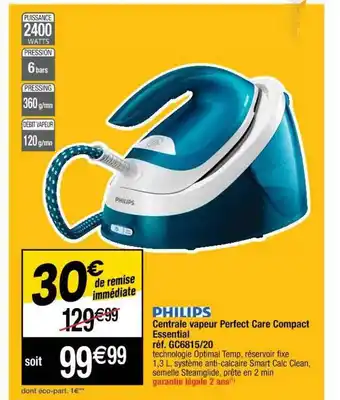 Central Vapeur Perfect Care Compact Philips