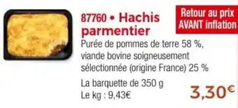 Thiriet Hachis parmentier offre