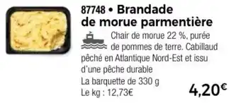 Thiriet Brandade de morue parmentière offre