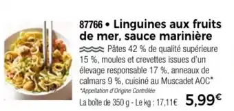 Thiriet Linguines aux fruits de mer, sauce marinière offre