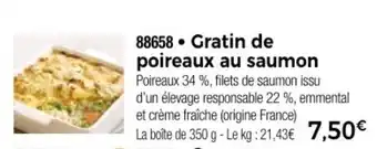 Thiriet Gratin de poireaux au saumon offre