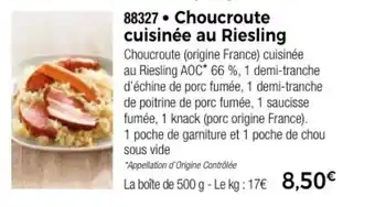Thiriet Choucroute cuisinée au Riesling offre