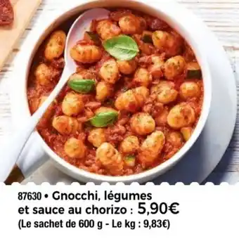 Thiriet Gnocchi, légumes et sauce au chorizo offre