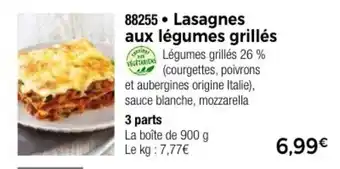Thiriet Lasagnes aux légumes grillés offre
