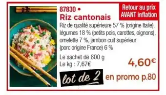 Thiriet Riz cantonais offre