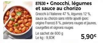 Thiriet Gnocchi, légumes et sauce au chorizo offre