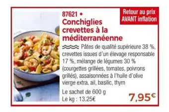 Thiriet Conchiglies crevettes à la méditerranéenne offre