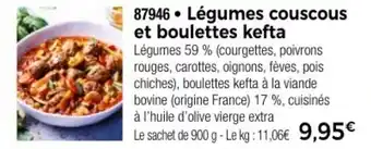 Thiriet Légumes couscous et boulettes kefta offre