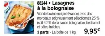 Thiriet Lasagnes à la bolognaise offre