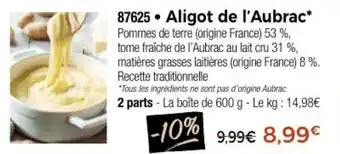 Thiriet Aligot de l'Aubrac offre