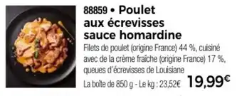 Thiriet Poulet aux écrevisses sauce homardine offre