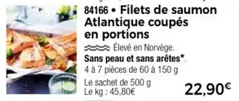 Thiriet Filets de saumon Atlantique coupés en portions offre