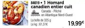 Thiriet 1 Homard canadien entier cuit offre