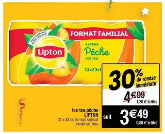 Cora x Carrefour Ice Tea Pêche Lipton offre