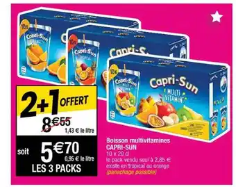 Cora x Carrefour Boisson Multivitamines Carpi-sun offre