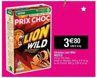 Cora x Carrefour Céréales Lion Wild Nestlé offre