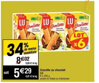 Cora x Carrefour Cracotte Au Chocolat Lu offre