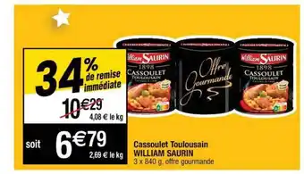 Cora x Carrefour Cassoulet Toulousain William Saurin offre