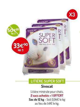 Médor et Compagnie Sivocat litière super soft offre