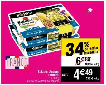 Cora x Carrefour Salades Antibes Sodebo offre