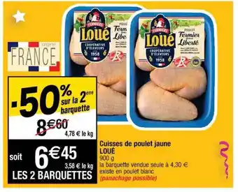 Cora x Carrefour Cuisses De Poulet Jaune Loué offre