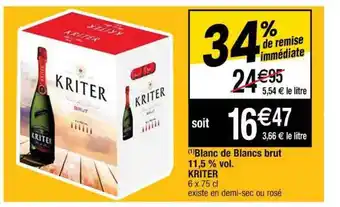 Blanc De Blancs Brut 11,5% Vol. Kriter