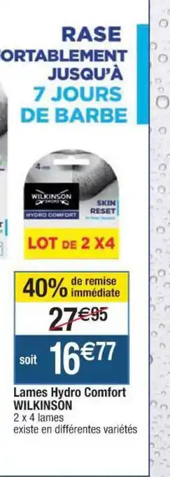 Lames Hydro Comfort Wilkinson