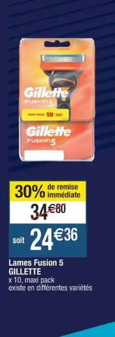 Cora x Carrefour Lames Fusion 5 Gillette offre