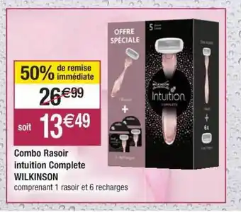 Cora x Carrefour Combo Rasoir Intuition Complete Wilkinson offre
