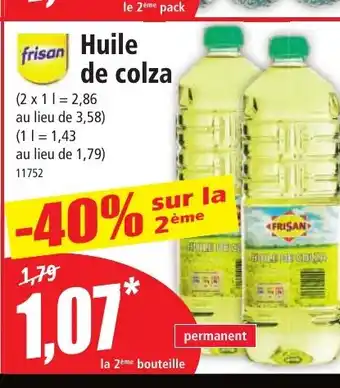 Norma Huile de colza offre
