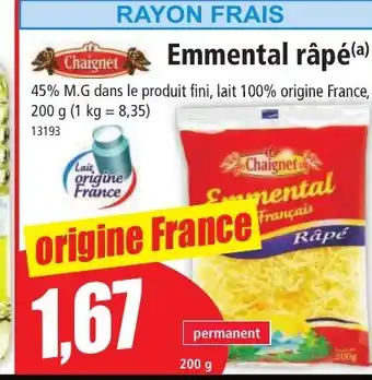 Norma Emmental râpé offre