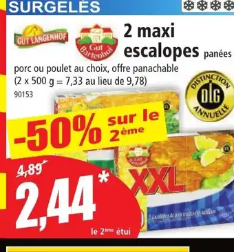 Norma 2 maxi escalopes panées offre