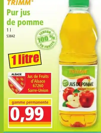 Norma TRIMM Pur jus de pomme offre