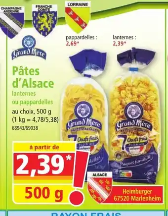 Norma Grand Mere Pâtes d'Alsace offre