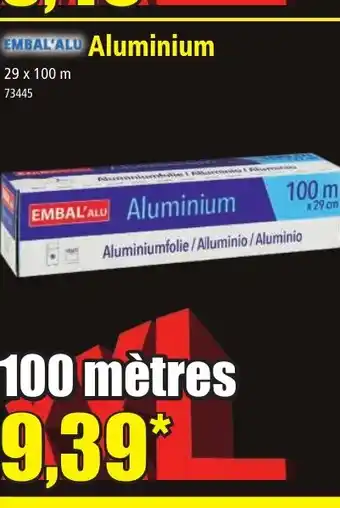 Norma EMBAL'ALU Aluminium offre