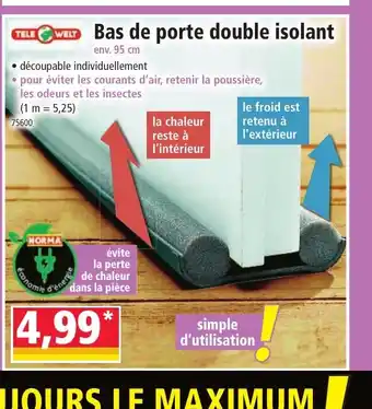 Norma TELEWELF Bas de porte double isolant offre