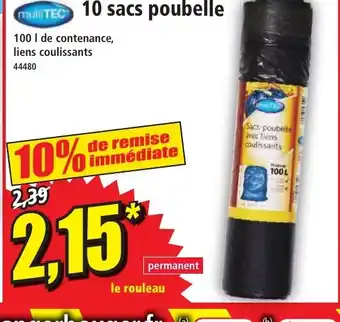 Norma 10 sacs poubelle offre