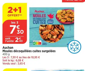 Bi1 Moules décoquillées cuites surgelées offre