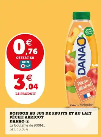 Utile BOISSON AU JUS DE FRUITS ET AU LAIT PÊCHE ABRICOT offre