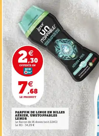 Utile PARFUM DE LINGE EN BILLES AÉRIEN, UNSTOPPABLES LENOR offre