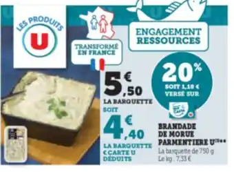 Hyper U BRANDADE de morue offre