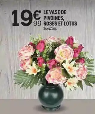 Centrakor Le Vase De Pivoines Roses Et Lotus offre