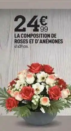 La Composition De Roses Et D'anémones