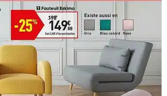 Conforama Fauteuil Eskimo offre