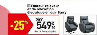 Conforama Fauteuil Releveur Et De Relaxation électrique En Cuire Barry offre