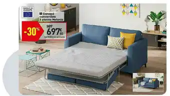 Conforama Canapé Convertible 3 Places Melania offre