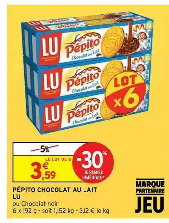Intermarché Express Pépito Chocolat Au Lait Lu offre
