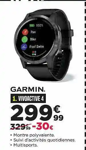 Go Sport Garmin Vivoactive 4 offre